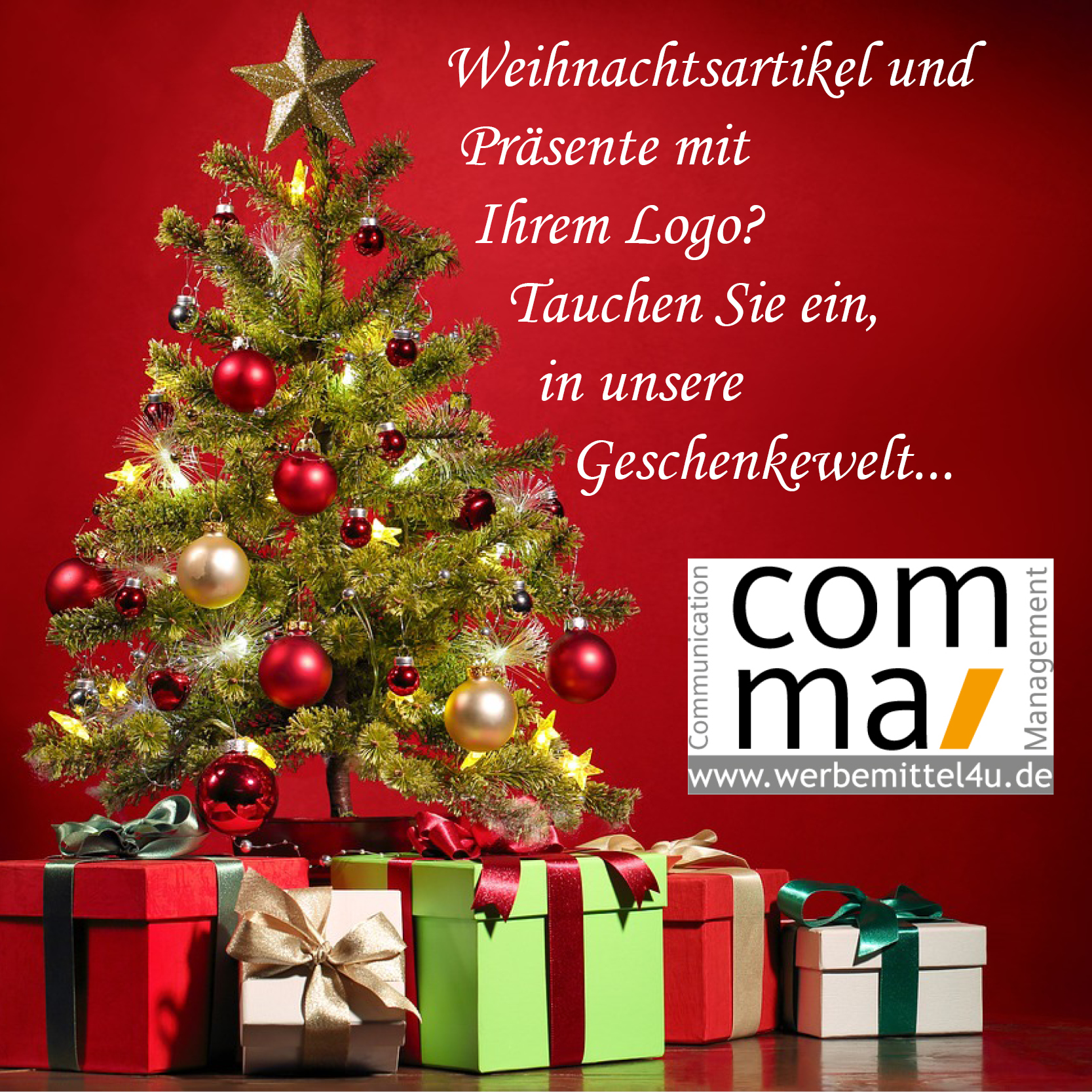 Weihnachten Werbung für Weihnachten von com,ma